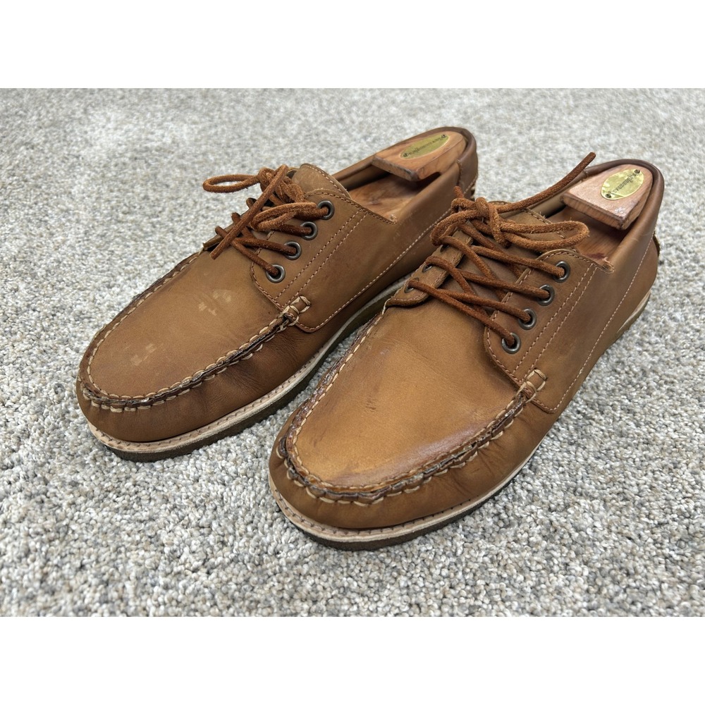 Luca Terra Moc Mens Brown Leather Boat Shoes 92932 Portugal Size 11